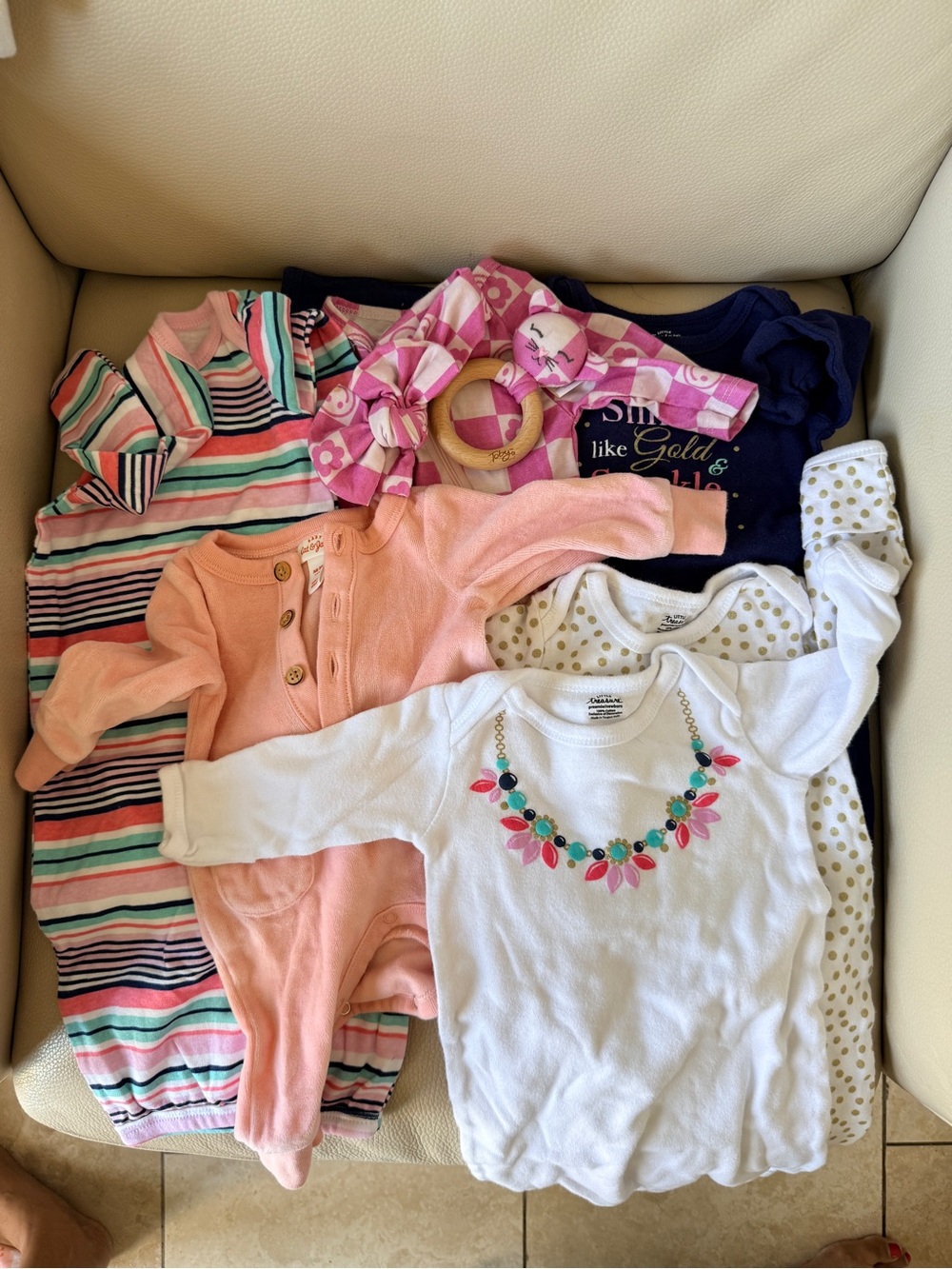 Newborn girl pajama bundle